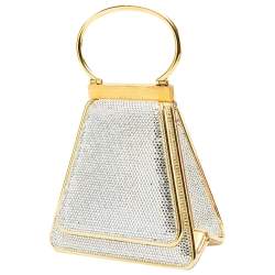 Pre Owned Judith Leiber Gold Swarovski Crystal Minaudiere Clutch