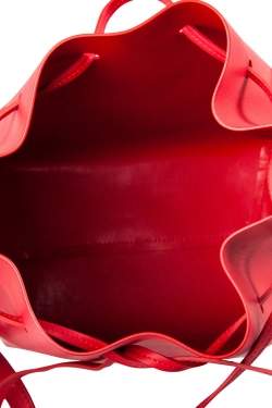 Mansur Gavriel Red Leather Bucket Bag