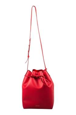 Mansur Gavriel Red Leather Bucket Bag