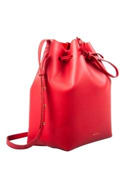 Mansur Gavriel Red Leather Bucket Bag