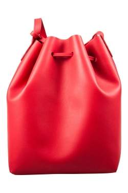 Mansur Gavriel Red Leather Bucket Bag