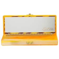 Edie Parker Brown/Orange Tiger Stripe Acrylic Clutch