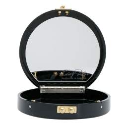 Pre Owned Edie Parker Black/Sliver Acrylic Yin Yang Clutch