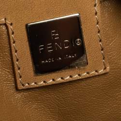 Pre Owned Fendi Beige Cashmere Roll Tote Bag