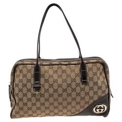 GUCCI 169971 GG TOTE MONOGRAM CANVAS NEW BRITT BOSTON BAG