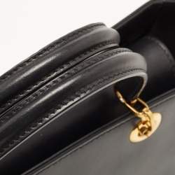 Pre Owned Dolce & Gabbana Black Leather DG Girls Tote