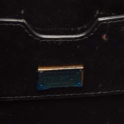 Pre Owned Dolce & Gabbana Black Leather DG Girls Tote