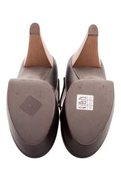 Pre Owned Marni Black Leather Cutout Lace Up Platform Pumps Size 39