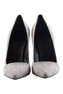 Pre Owned Proenza Schouler Two Tone Textured Suede Dragonfly Pumps Size 38