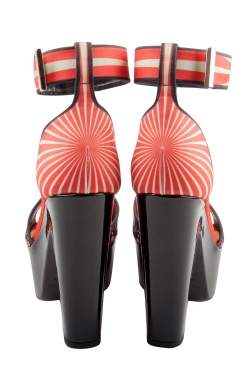 Nicholas Kirkwood Multicolor Printed Satin Platform Ankle Cuff Platform Sandals Size 38