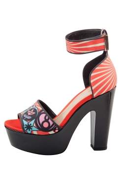 Nicholas Kirkwood Multicolor Printed Satin Platform Ankle Cuff Platform Sandals Size 38