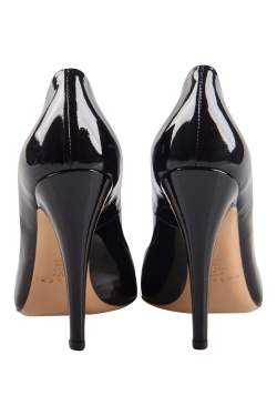 Pre Owned Casadei Black Patent Leather Pumps Size 37