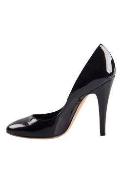 Pre Owned Casadei Black Patent Leather Pumps Size 37
