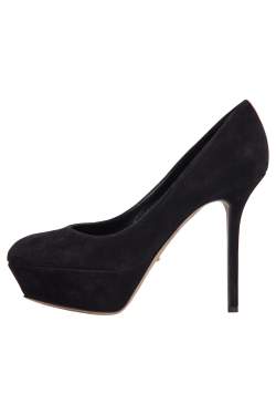 Pre Owned Sergio Rossi Black Suede Platform Pumps Size 37