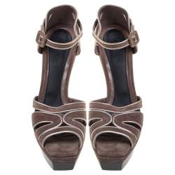 Marni Brown Suede Platform Sandals Size 39