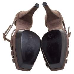 Marni Brown Suede Platform Sandals Size 39