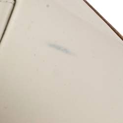 Pre Owned Prada Cream Patent Leather Platform Sandals Size 39.5