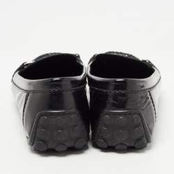 مملوكة مسبقًا Louis Vuitton Black Patent Leather Oxford Loafers Size 38