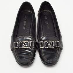 مملوكة مسبقًا Louis Vuitton Black Patent Leather Oxford Loafers Size 38