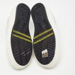 Pre Owned McQ by Alexander McQueen Silver Leather Low Top Sneakers Size 36