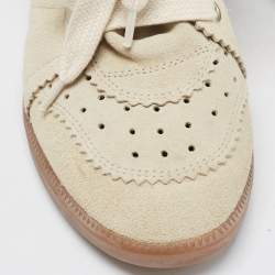 Isabel Marant Beige Suede Bobby  Wedge High Top Sneakers Size 40