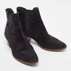 Tod's Black Suede Ankle Boots Size 39.5 