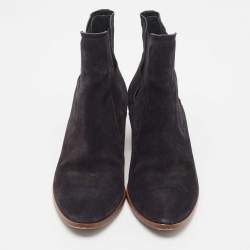 Tod's Black Suede Ankle Boots Size 39.5 
