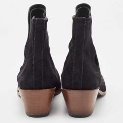 Tod's Black Suede Ankle Boots Size 39.5 
