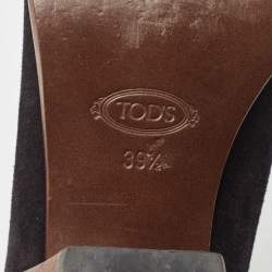 Tod's Black Suede Ankle Boots Size 39.5 