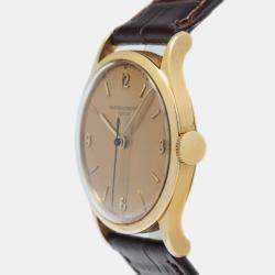 Vacheron Constantin Brown 18k Yellow Gold V454 Women's Wristwatch 34mm