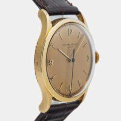 Vacheron Constantin Brown 18k Yellow Gold V454 Women's Wristwatch 34mm