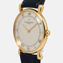 Vacheron Constantin Geneve 33084 Manual Winding Cream 18K Yellow Gold Women's Wristwatch 31 mm