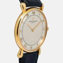 Vacheron Constantin Geneve 33084 Manual Winding Cream 18K Yellow Gold Women's Wristwatch 31 mm