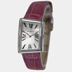 Pre Owned Vacheron Constantin Asymmetrical 1972 25021 25021 Quartz White diamonds 18k White Gold Women's Wristwatch 23 mm