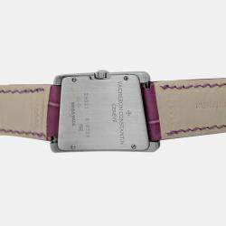 Pre Owned Vacheron Constantin Asymmetrical 1972 25021 25021 Quartz White diamonds 18k White Gold Women's Wristwatch 23 mm