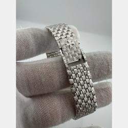 Pre Owned Vacheron Constantin Patrimony Manual Winding Diamond Dial 18K White Gold Women's Wristwatch 32 mm