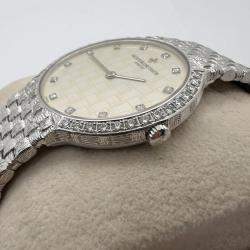 Pre Owned Vacheron Constantin Patrimony Manual Winding Diamond Dial 18K White Gold Women's Wristwatch 32 mm