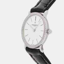 مملوكة مسبقًا Pre-Owned Vacheron Constantin Patrimony 25593/000G-8743 White Quartz 18k White Gold Men's Wristwatch 23 MM