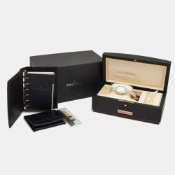 Pre Owned Vacheron Constantin Mother of Pearl 18k White Gold Diamond Alligator Egerie 25541.000G.9261 Women's Wristwatch 27.5 mm