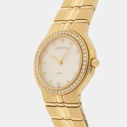 Vacheron Constantin White 18k Yellow Gold Phidias 16520/967J-8193 Quartz Women's Wristwatch 28 mm