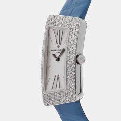 Vacheron Constantin Silver 18k White Gold 1972 25515/U01G-9233 Quartz Women's Wristwatch 21 mm