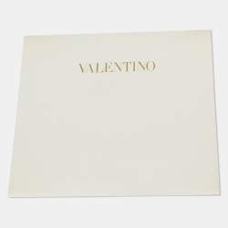 Pre Owned Valentino Black Floral Print Silk Square Scarf