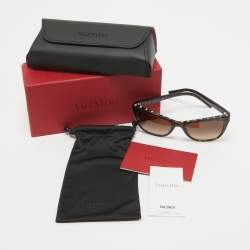 Valentino Brown Gradient VA 4022 Rockstud Cat Eye Sunglasses