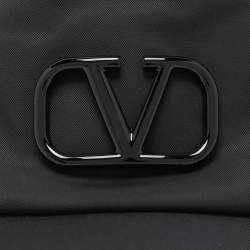 Valentino Black Nylon Logo Baseball Cap 
