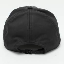 Valentino Black Nylon Logo Baseball Cap 