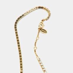 Valentino VLogo Signature Crystals Gold Tone Necklace