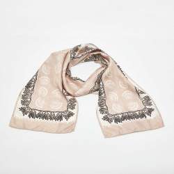 Valentino Beige Shell Print Silk Stole
