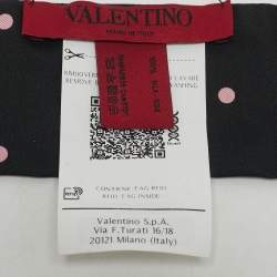 Pre Owned Valentino Multicolor Rose Printed Silk Bandeau