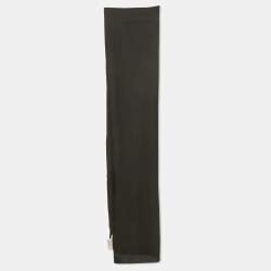 Pre Owned Valentino Black Silk Crepe Stole  