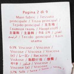 Pre Owned Valentino Black Silk Crepe Stole  